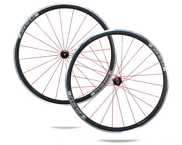 Albrecht Alu Laufradsatz LaRa BB 3.0 Profil 32mm, DT-Swiss 240s-rot